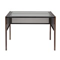 Calico Designs Office Line Glass Top & Solid Hardwood Main Desk