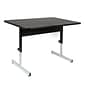Studio Designs Adapta Rectangular Activity Table, 47.5" x 30.25", Height Adjustable, Black (410380)