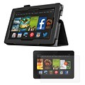 Mgear Accessories Kindle Fire HD 7 Black Double-Fold Folio Case with Screen Protector