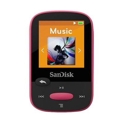 SanDisk ® Clip Sport SDMX24-008G-A46P 8GB Flash MP3 Player; Pink