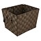 Simplify Small Woven 16.63 Qt. Strap Storage Tote, Choco (25092-CHOCO)