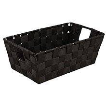 Simplify Shelf 6 Qt. Open Storage Tote, Polyester Strap, Black (1117108KIS)
