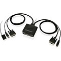 Iogear® 2 Port USB DVI Cable KVM Switch; Black