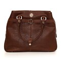 Jill-e Designs™ 12 Leather Career Bag, Brown Croc