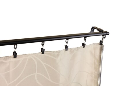 Rod Desyne 66-120 Metal Curtain Rod, Black