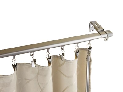 Rod Desyne 66"-120" Metal Curtain Rod, Silver