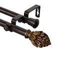 Rod Desyne Steel Rod and Resin Finial Curtain Rod, 28 to 48