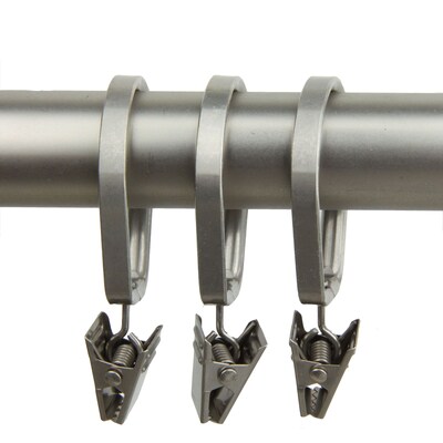 Rod Desyne 1 Metal Curtain Pivot Rings, Satin Nickel