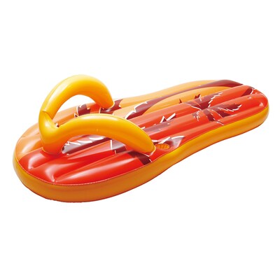 Swim Time™ 71" x 18" Flip Flop Inflatable Pool Float, Tropical