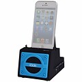 DOK™ 2 Port Smart Phone Charger With Bluetooth Speaker/Speaker Phone/Rechargeable Battery, Blue