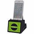 DOK™ 2 Port Smart Phone Charger With Bluetooth Speaker/Speaker Phone/Rechargeable Battery, Green
