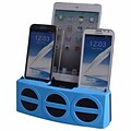 DOK™ 5 Port Smart Phone Charger With Bluetooth Speaker and Speaker Phone, Blue