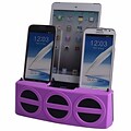 DOK™ 5 Port Smart Phone Charger With Bluetooth Speaker and Speaker Phone, Purple