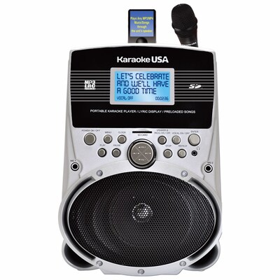 Karaoke USA SD516 Portable Karaoke MP3 Lyric Player With 3.2" Lyric Screen/SD Slot and 100 Songs