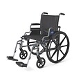 Medline K4 Basic Lightweight Wheelchairs; Seat, Removable Swing Back Desk Length Arm, Swing Away Leg