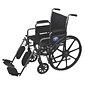 Medline Excel K3 Basic Lightweight Wheelchairs; Seat, Desk Length Arm, Detachable Elevating Footrest