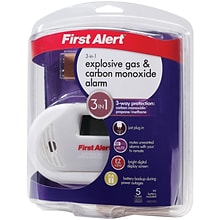 First Alert Combination Explosive Gas and Carbon Monoxide Alarm with Backlit Digital Display (FATGCO