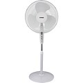 Optimus Oscillating F-1672WH Stand Fan with Remote; White