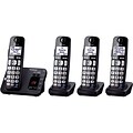 Panasonic KX-TGE234B Single Line Cordless Phone, Black
