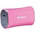 Verbatim USB External Battery Pack for Most Smartphones, 2200mAh, Pink (98361)