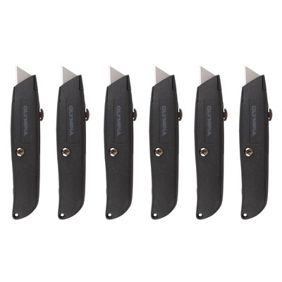 Olympia Tools Retractable Utility Knife Set, 6/Pack