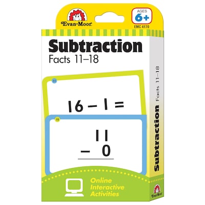 Evan-Moor® Flashcard  Subtraction Facts 11-18 1-5