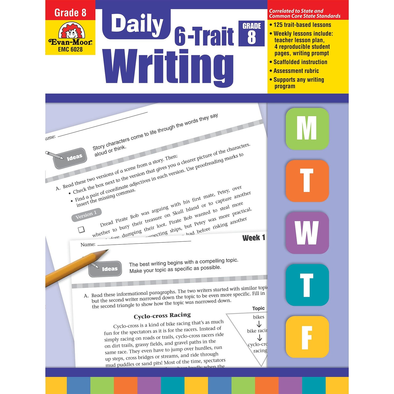 Evan-Moor® Daily 6-Trait Writing, Grade 8