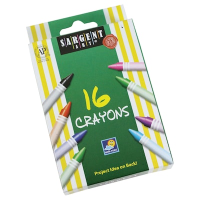 Sargent Art Crayons, 16/Box (SAR550916)