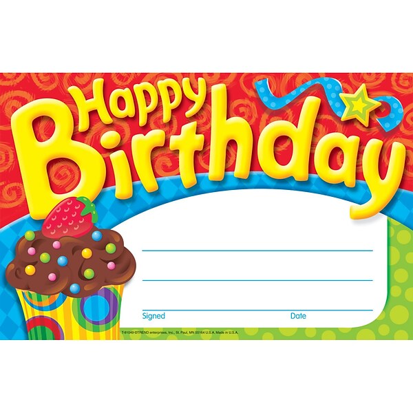 Trend Happy Birthday The Bake Shop Recognition Awards, 30 CT (T-81049)