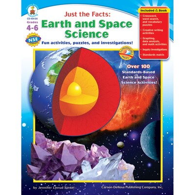 Carson Dellosa® Just the Facts: Earth and Space Science Resource Book, Grades 4 - 6