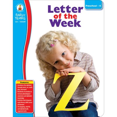 Carson-Dellosa Letter of the Week Resource Book, Grades PreK-K