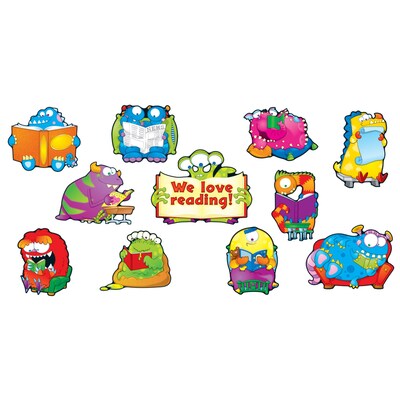 Reading Monsters Bulletin Board Set, 20 pieces