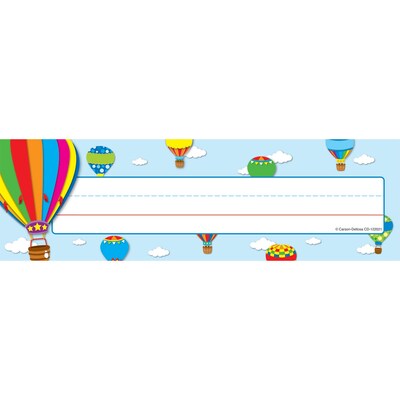 Carson-Dellosa Desk Nameplates; Hot Air Balloons