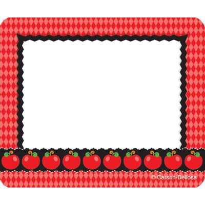 Carson-Dellosa Name Tags; Apples