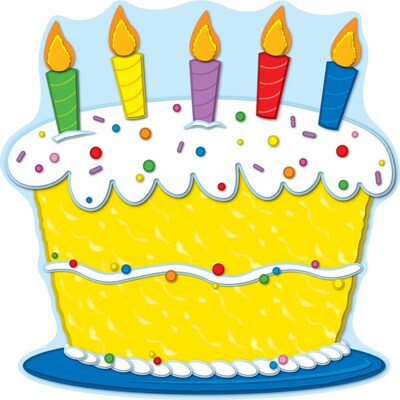Carson-Dellosa 2-Sided Decorations, Birthday Cake