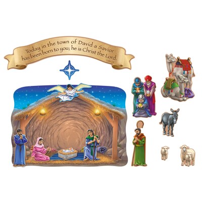 Carson Dellosa® Bulletin Board Set, Nativity and the Magis Visit