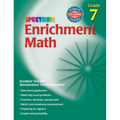 Carson Dellosa® Spectrum Enrichment Math Workbook, Grades 7
