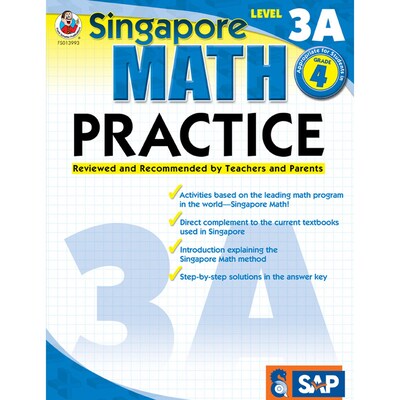 Singapore Math Practice Resource Book, Level 3A, Grade 4