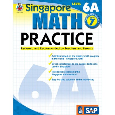 Singapore Math Practice Resource Book, Level 6A, Grade 7 (FS-013996)