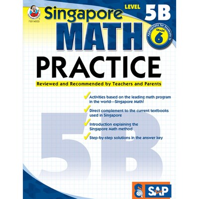 Singapore Math Practice Resource Book, Level 5B, Grade 6