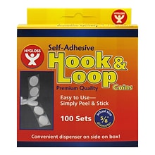 Hygloss™ Hook and Loop Fastener Coins, 5/8, 100/Box