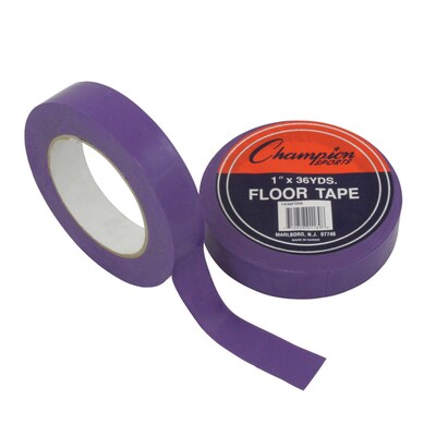 Champion Sports Vinyl Floor Tape, Purple, Roll (CHS1X36FTPR)