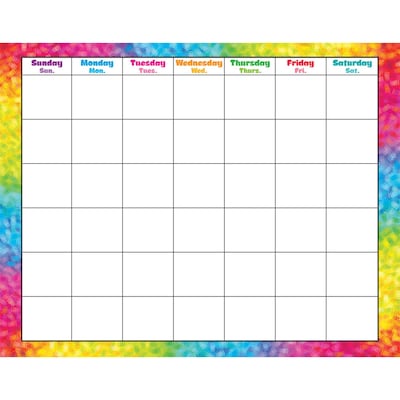 Trend® Colorful Brush Strokes (Monthly) Wipe-Off® Calendar