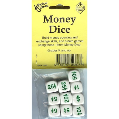 Koplow Games Dice, Money Dice, 16mm Dice