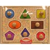 First Shapes Jumbo Knob Puzzle, 12x12, 5 pieces