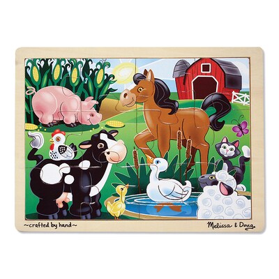 Melissa & Doug® Wooden Jigsaw Puzzles, On the Farm