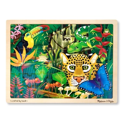 Melissa & Doug® Wooden Jigsaw Puzzles, Rainforest