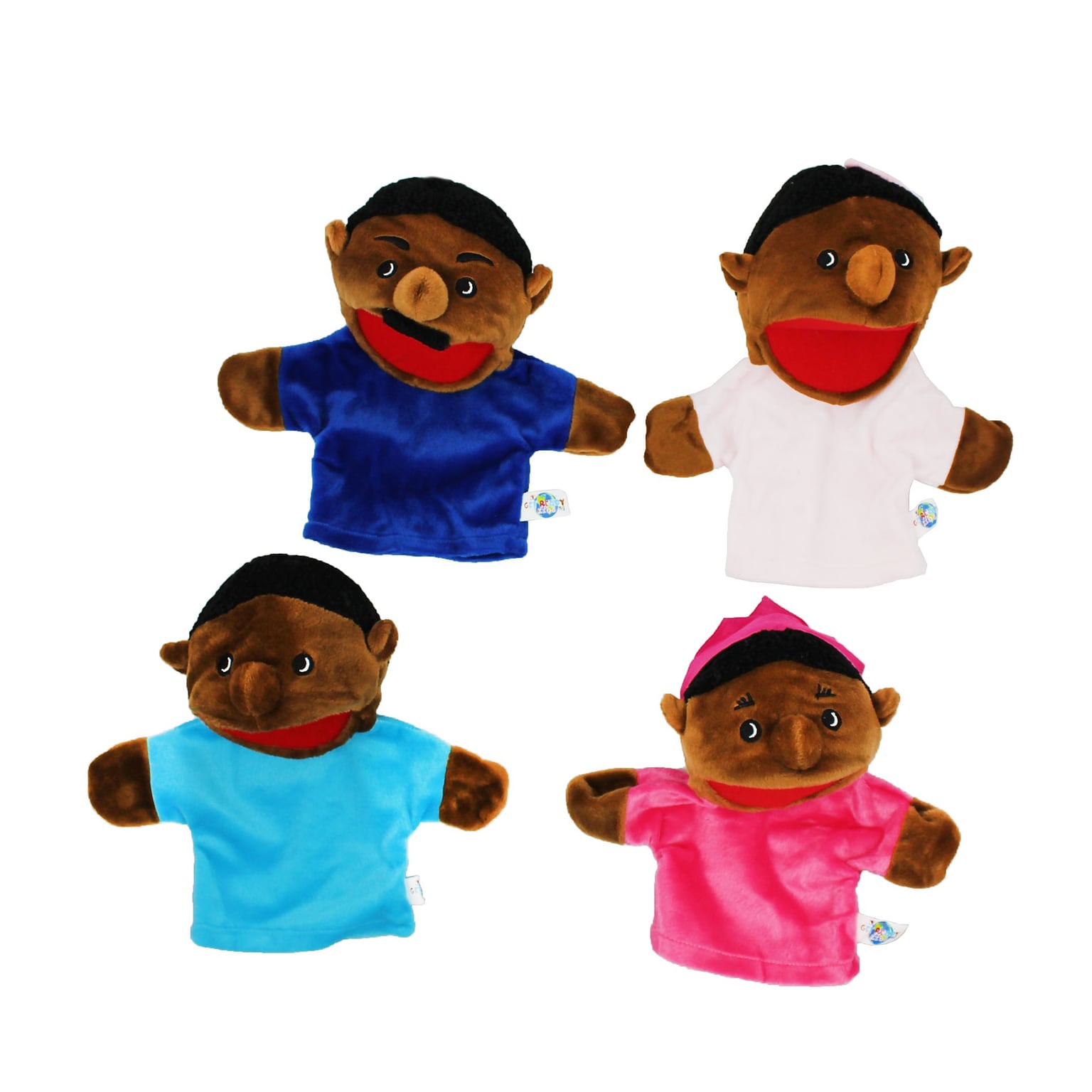 Get Ready Kids® African American Family Bigmouth Puppet, 4/Set (MTB360)