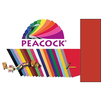 Pacon® Peacock® 22 x 28 Railroad Board, Red, 25 Sheets