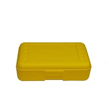 Romanoff Products 8 1/2 x 5 1/2 x 2 1/2 Pencil Box, Yellow, 12/Bd